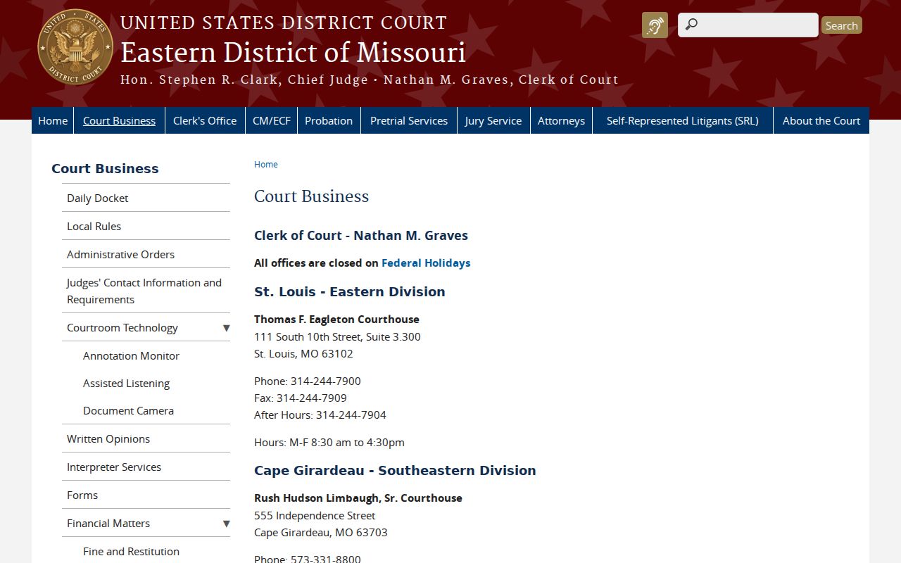 Audrain County arrest warrant federal Northern Division